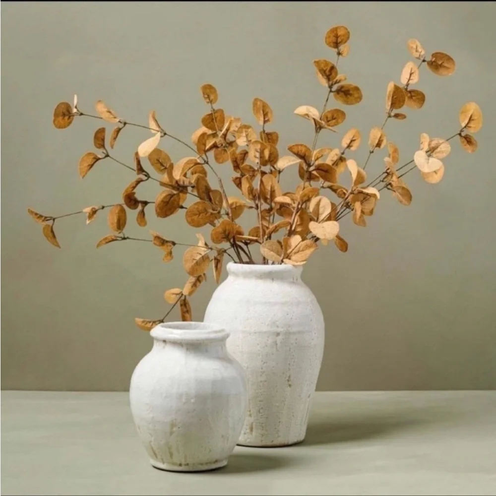 Magnolia “Marie” Tall Distressed Crackle Ceramic Vase